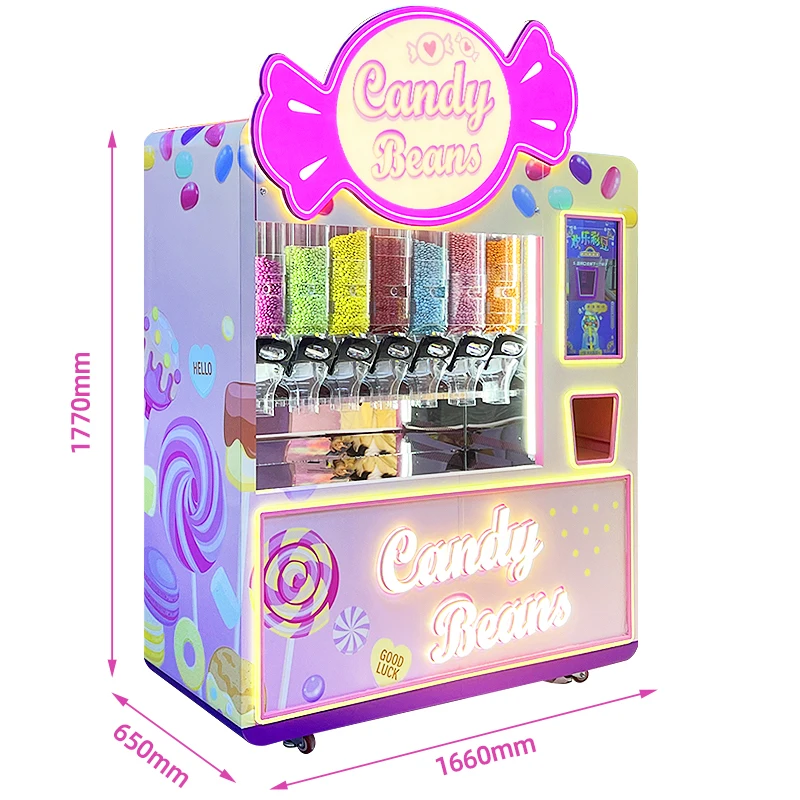 Fundord snack food candy vending machines for sales gumball sugar candy chocolate bean