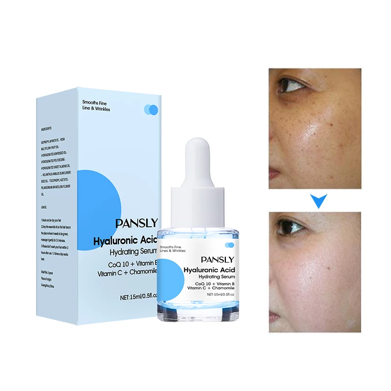Custom Organic Bulk Vitamin C Anti aging repair Hydrating Facial Pure Hyaluronic Acid Serum