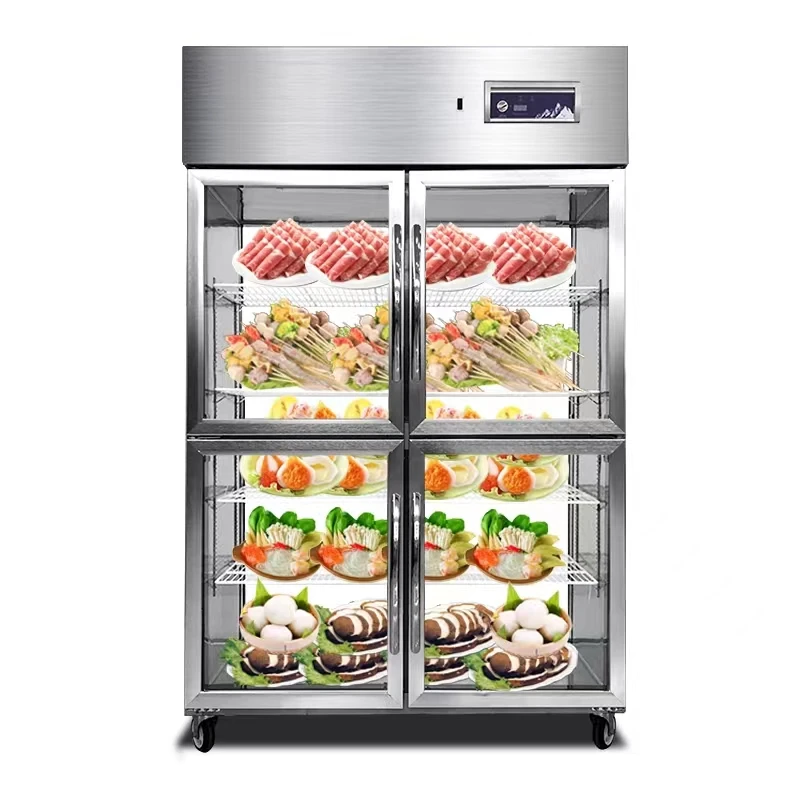 Wholesale Customization  commercial household small 4-door freezer Configuration tray energy saving fridge