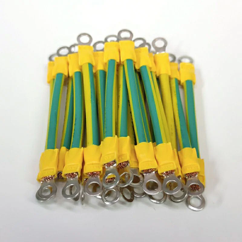 Custom Ring Terminal wiring harness amp tyco te assembly wire Green Yellow Drain Cable