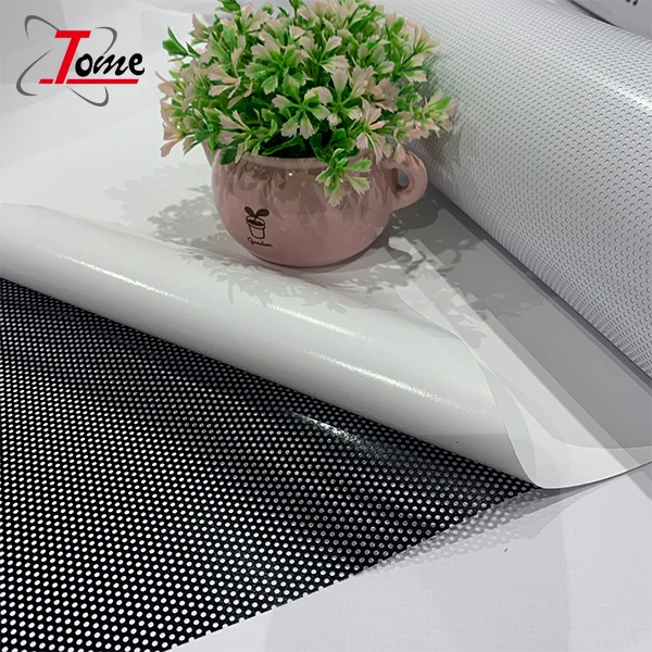Perforated One Way Vision Mesh Vinyl window sticker Printing