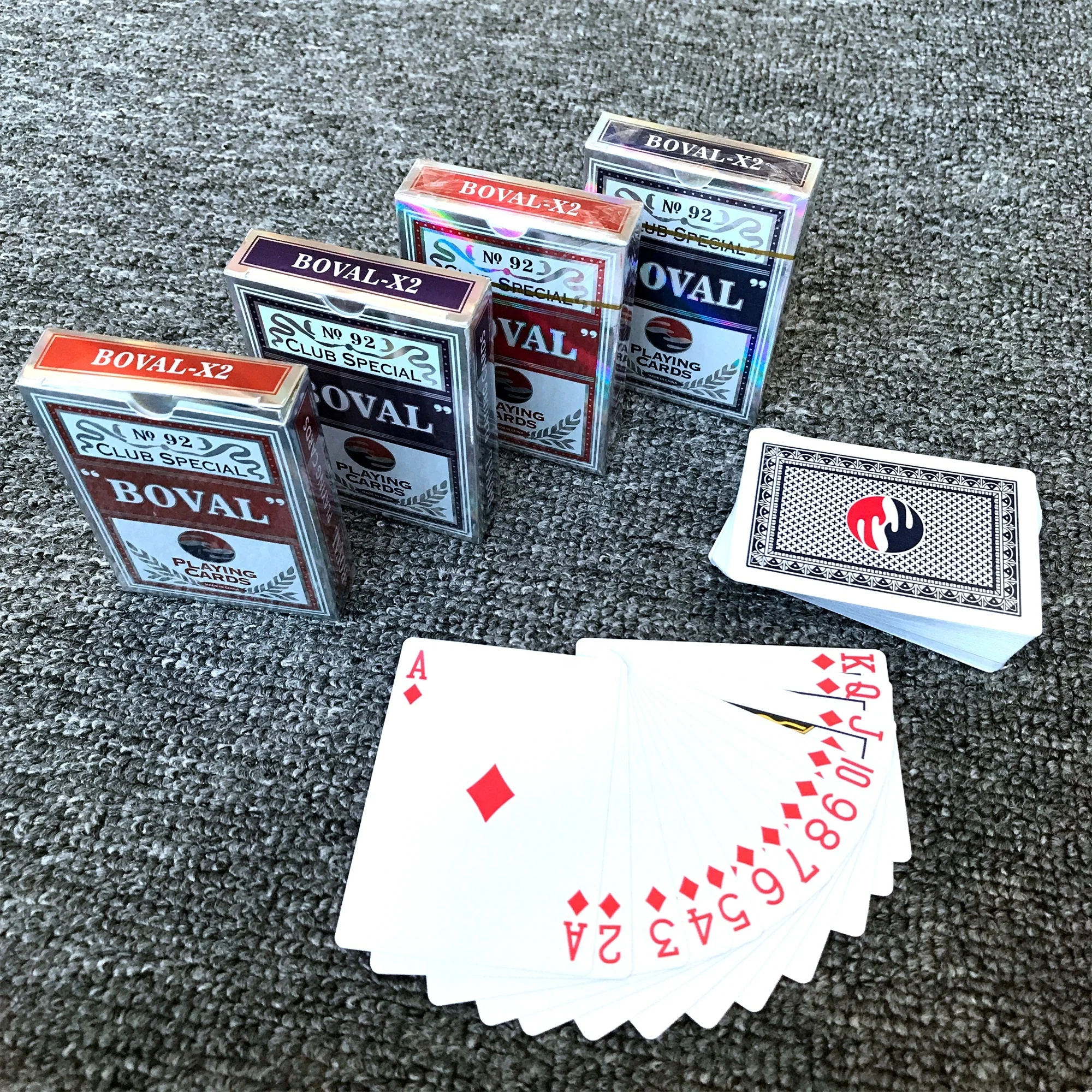 hot sale  ready to ship promotional special club customized Casino BOVAL 56 playing cards card game board games
