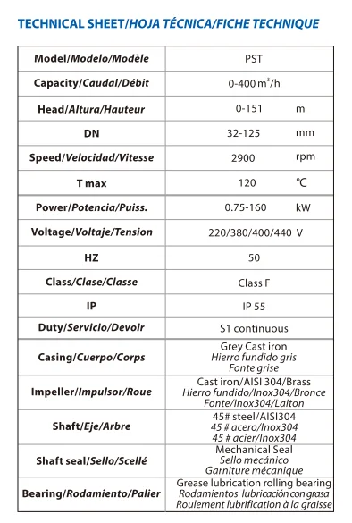 Standard PST 80-250/370 Centrifugal Electric Pump from PURITY