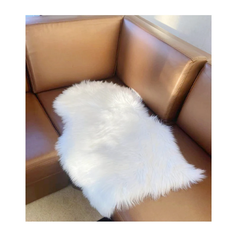 2022 ECO-Friendly high end faux fur rug living room Fluffy faux fur rug carpet sheep skin rug for bedroom
