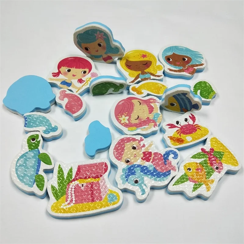 Factory EVA Foam Bath toys Baby Safety EVA Foam Float Educational Bath Toy Acceptable Customizable Colors Shapes
