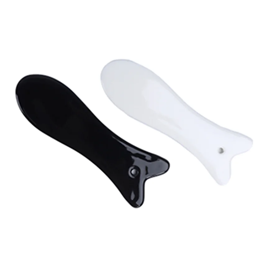 Factory Wholesale Black White Guasha Dropshipping Ceramic Guasha Massager Ceramic Face Scraper