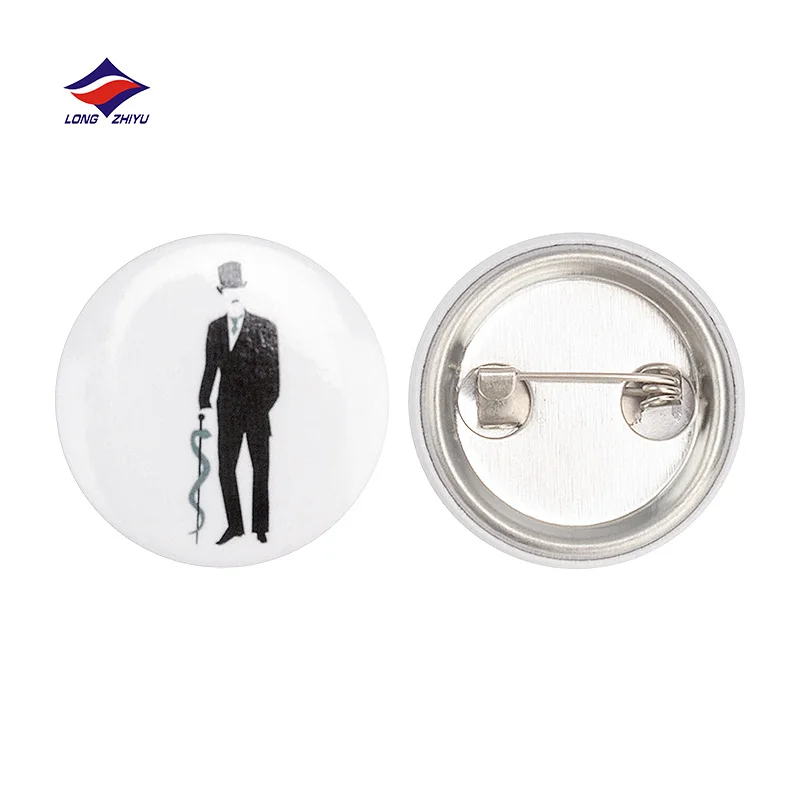 Longzhiyu 15years Manufacturer Pin Badge Mockup Free Cheap Pin For Promotion Gift Tinplate Button Badges Lapel Pins