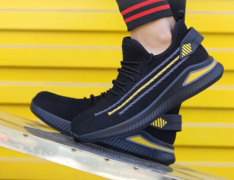 Factory wholesale  Good quality safety shoes Fashion Steel Toe Safety Shoes Safety Boot Black