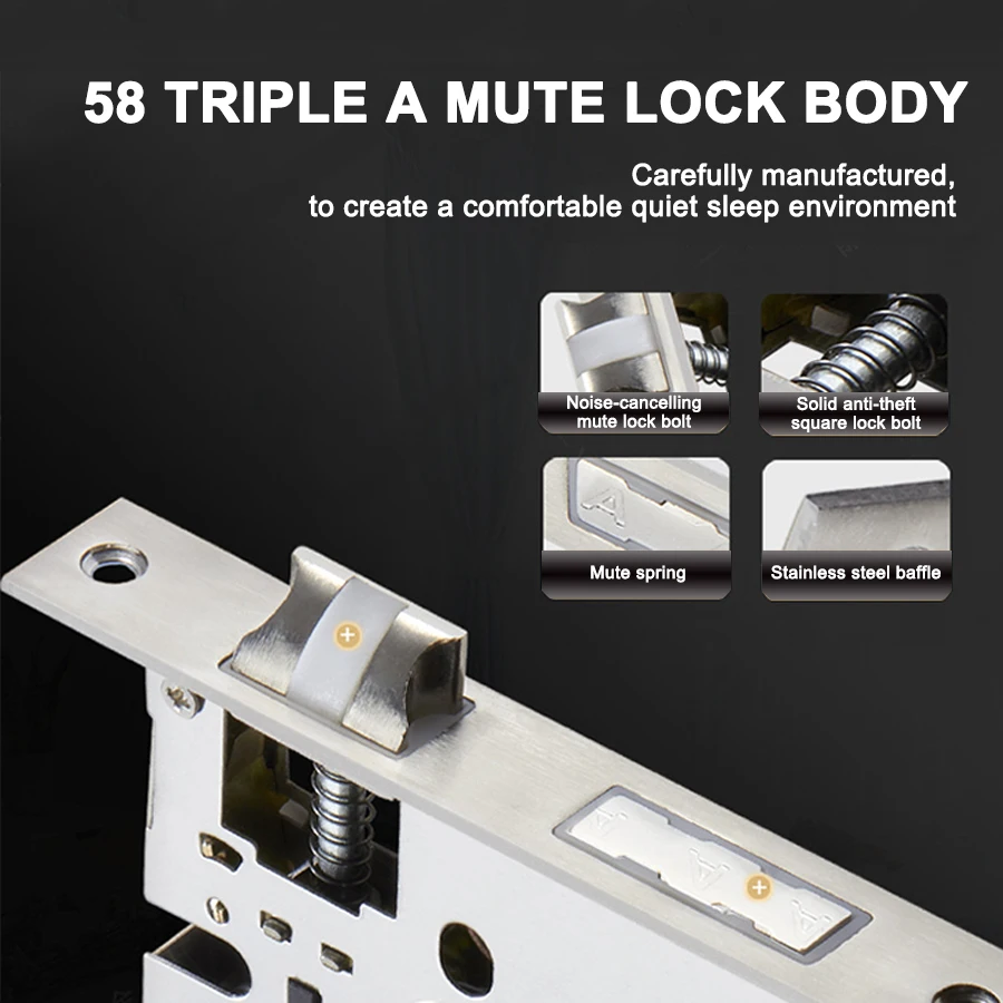 Factory Black White Plate Lock Handle Front Aluminum Alloy Door Handle For House Construction