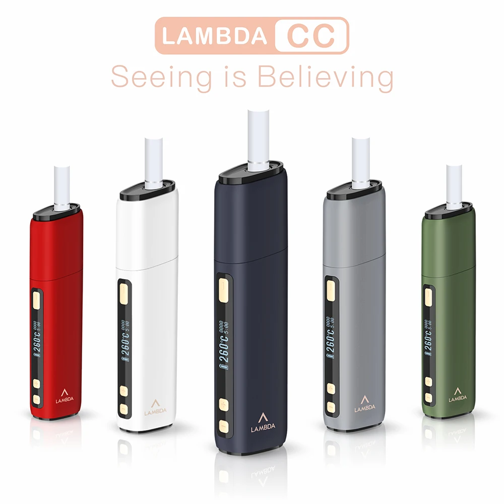 
Dubai GCC Best Seller Heat Not Burn kit LAMBDA CC Heating Device 3200mAH big battery smoking time and temperature adjustable 