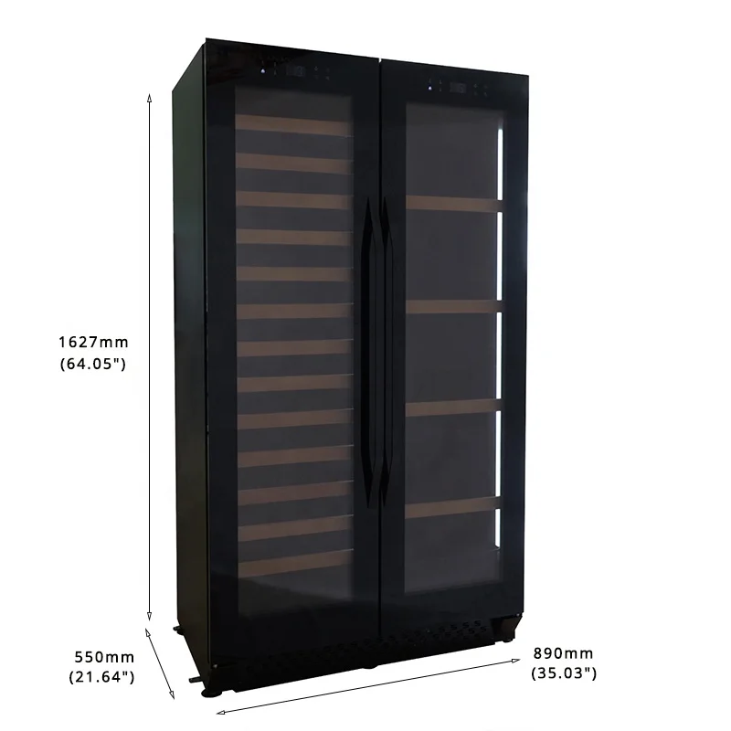 Wholesale prices compressor 2 zone beverage wine refrigerator cooler