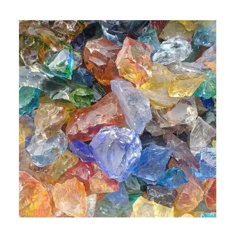 Large supply of high-quality colored glass rocks  landscaping glass sea glass landscaping