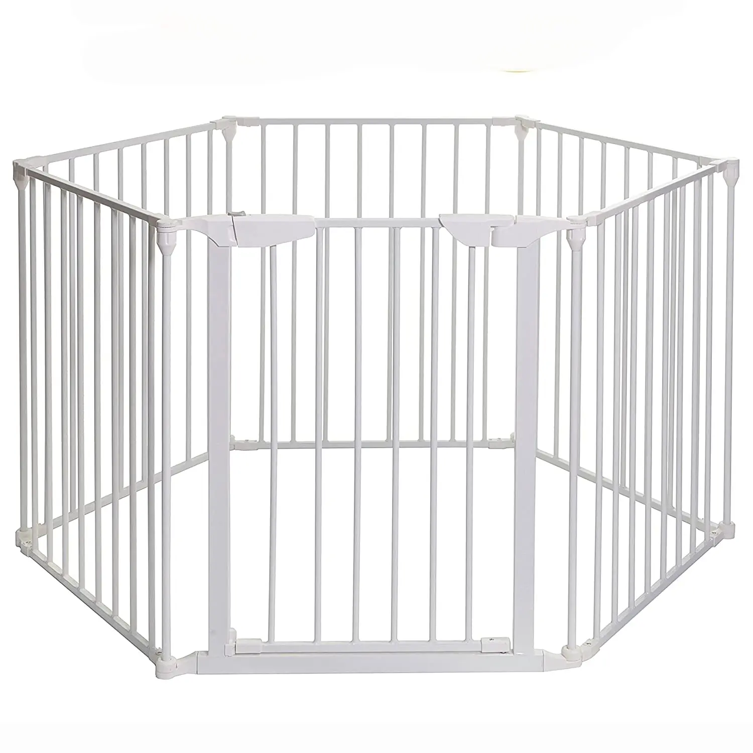 Easy Return Auto Close Foldable Baby safety play pen metal baby play yard fence gate dog play yard gate fence for home high grad