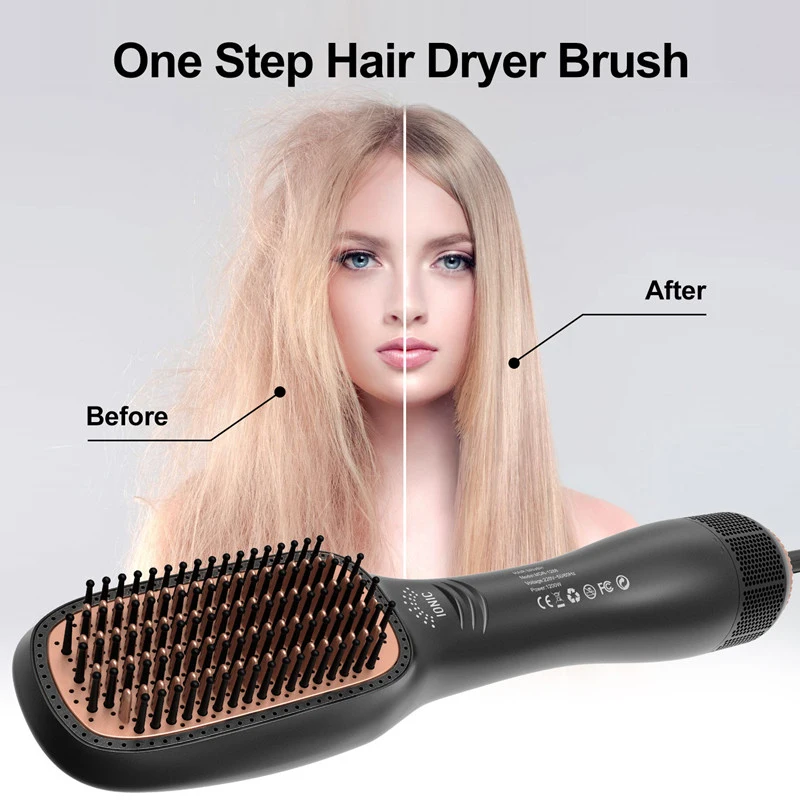 hot sale Professional 1200W Custom Electric Hair Salon Comb Brush One Step 5 IN 1 Hot Air Hair Brush