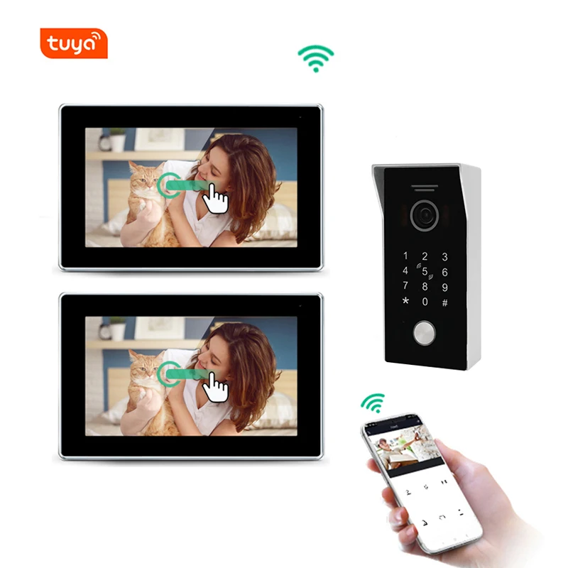 wifi ip video interphone doorbell door phone with wifi door camera app control tuya smart