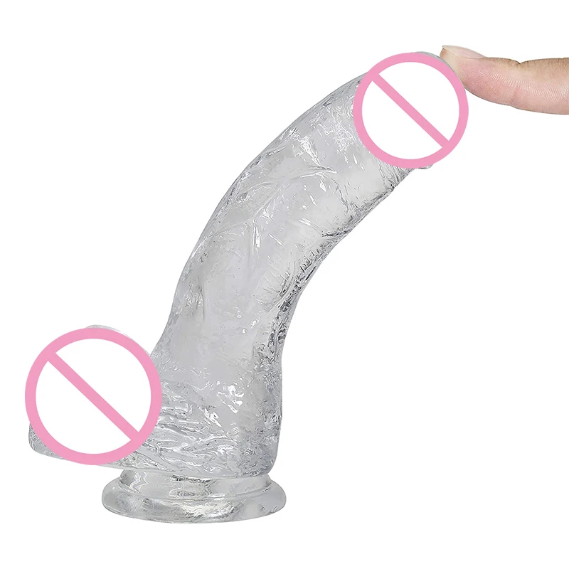  7.3 Inch Clear Dildo with Suction Cup crystal dildo Adult Sex Toys for