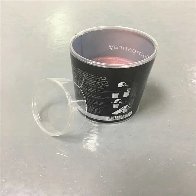 Recyclable Transparent PET PVC Plastic Cylinder Tube Box with Custom Logo for Consumer Electronic Products and Gifts Packaging