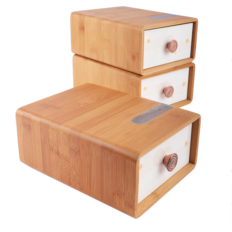 2021new hot bamboo other office 1Drawer desk organizer