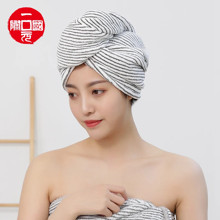 Bath wrap drying head cap microfiber dry hair turban towel microfiber