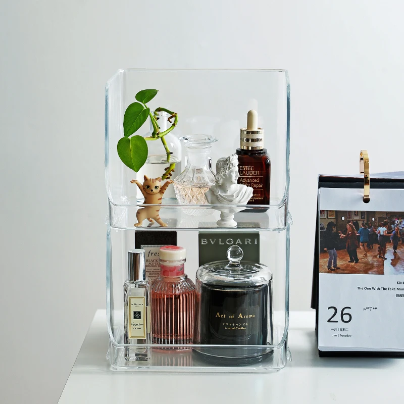 Прозрачный пластиковый Настольный держатель для косметики SHIMOYAMA два вида коробка хранения Органайзер