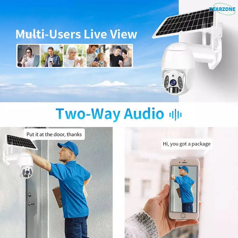 Hot Selling 1080P CCTV Camera Night Vision Remote Viewing Waterproof WIFI 4G Solar Monitoring