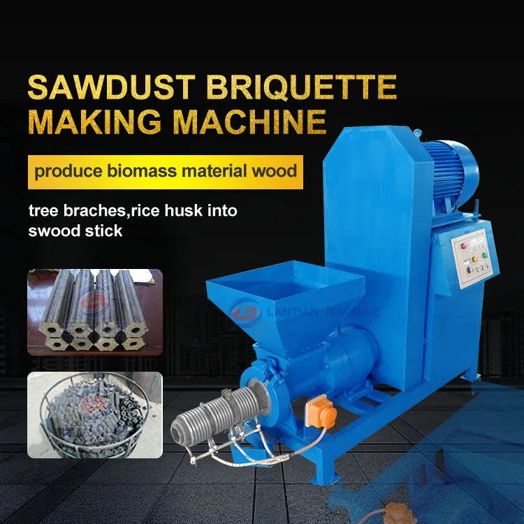 Extruder briquetting equipment coffee grounds husk briquette machine