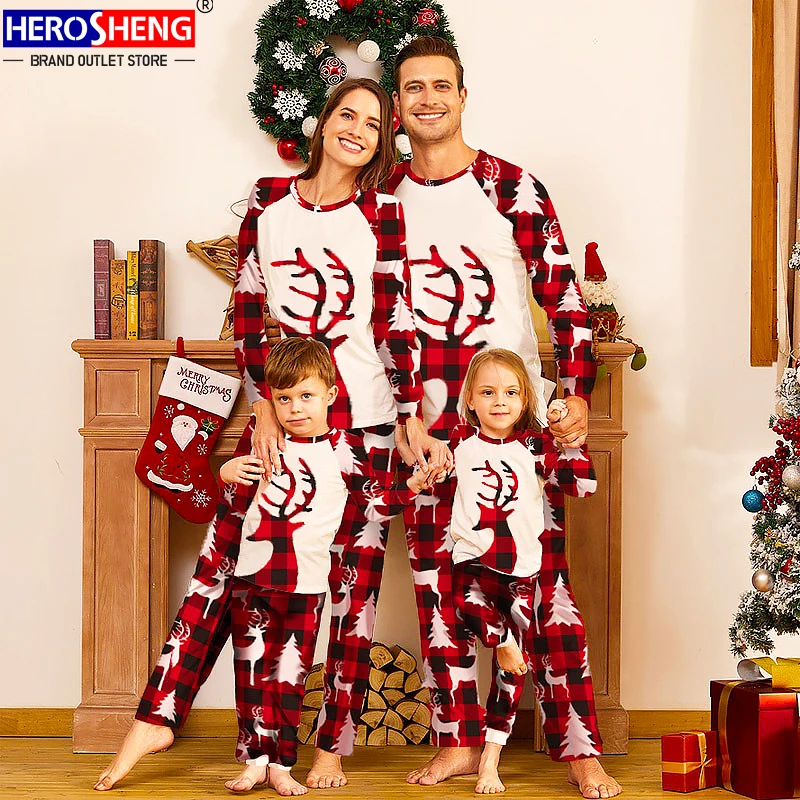 Hot sale Christmas stocking New Fashionable Fashion Holiday Christmas Matching Pyjamas Family Christmas Pajamas Set