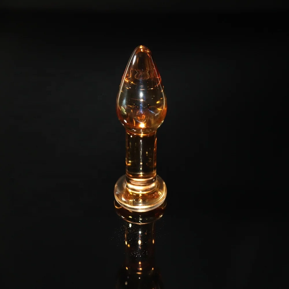wholesale gold glass penis plug with high quality ensured
