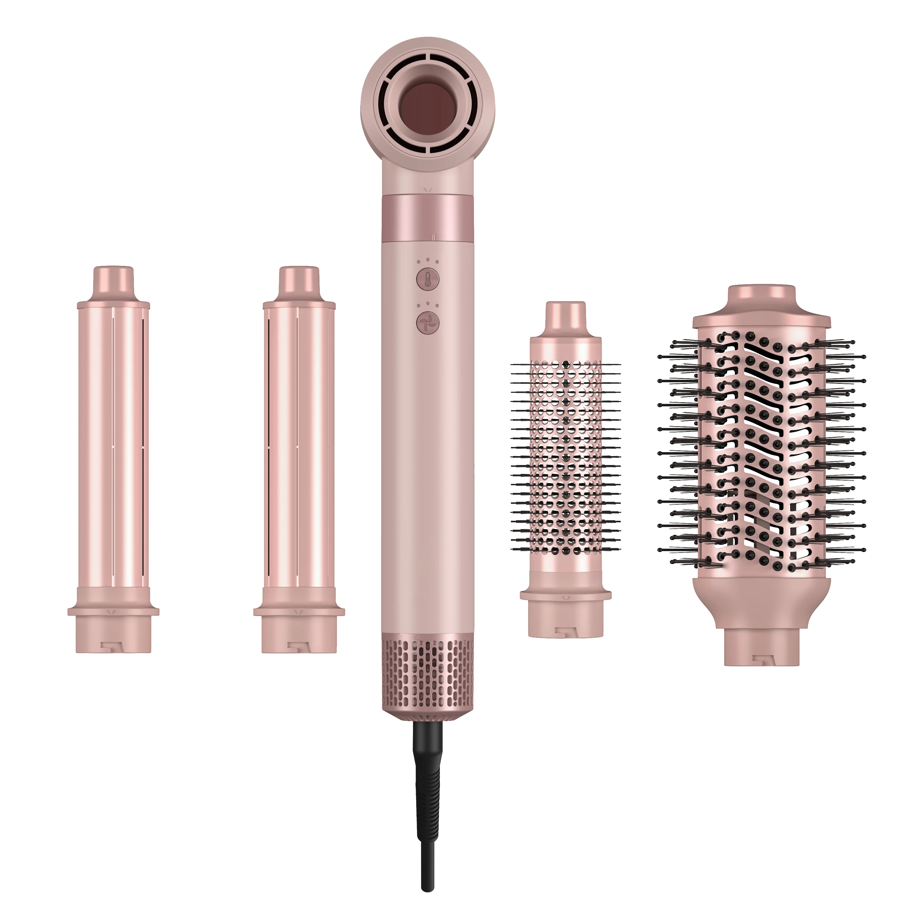 Hair Dryer Straightener Curling Iron Set Multi Professional Hot Brushes for Women With Comb Styler Tools