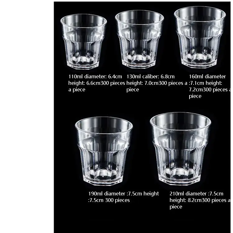 High quality acrylic cup drinkware transparent plastic beer mug anti-drop octagonal cup