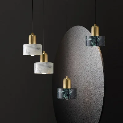 Chandelier light luxury Nordic Modern Marble Chandelier Pendant Light For Restaurant Balcony Bar Bedside Decorative Lamp