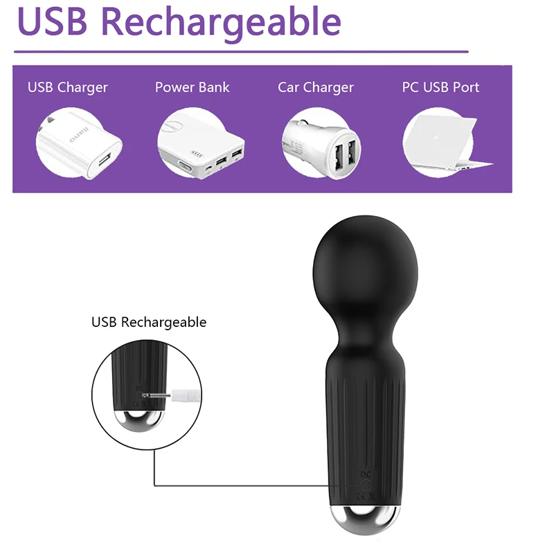 Factory Price Wholesale 15 Speed Powerfull Massager Large Head Vibrator Waterproof AV Vibration Stick