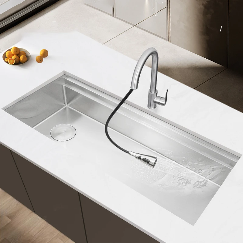 Custom Large Size Farmhouse Smart Sink Brushed Single Kitchen Sink Home Dishwasher Workstation Sink