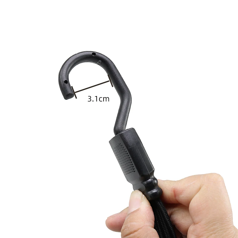 Outdoor Gear 18mm Flat Bungee Camping Elastic Rubber Bungee Cord Tie Downs with Plastic Coated Metal Hook