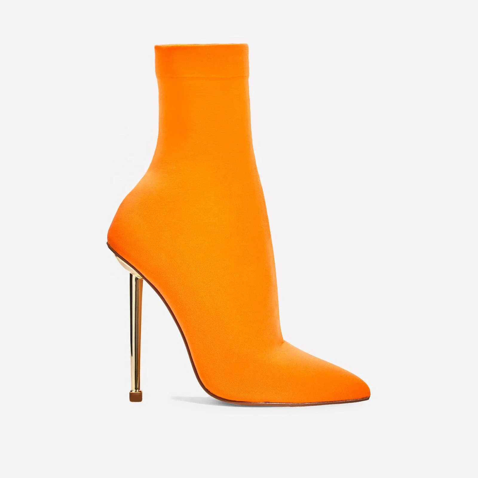 Knit mesh upper pointed toe sexy Lady high heel boot