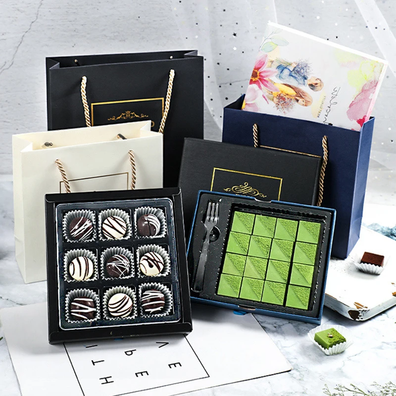 Custom-made High-end high-quality brown  cardboard box with lid and custom gold logo for mocha chocolate