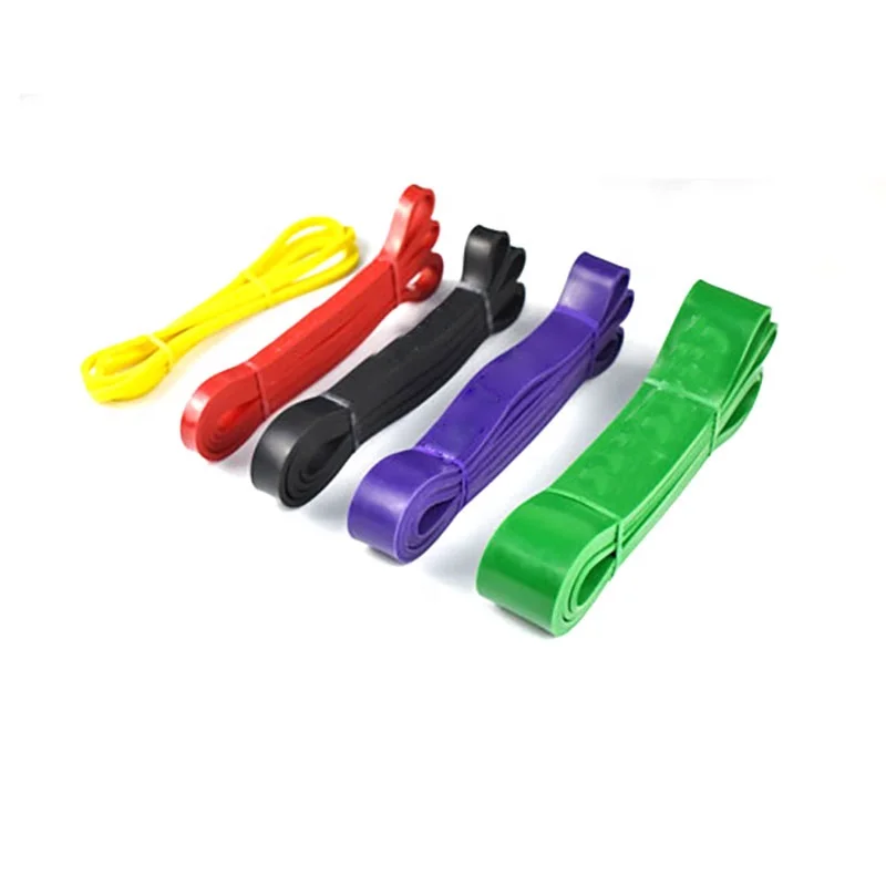 3 Pcs Set Yellow Black Red OEM Custom Logo Color Power Assist Fitness Gym Home Elastic Resistance Exercise Pull Up Bands