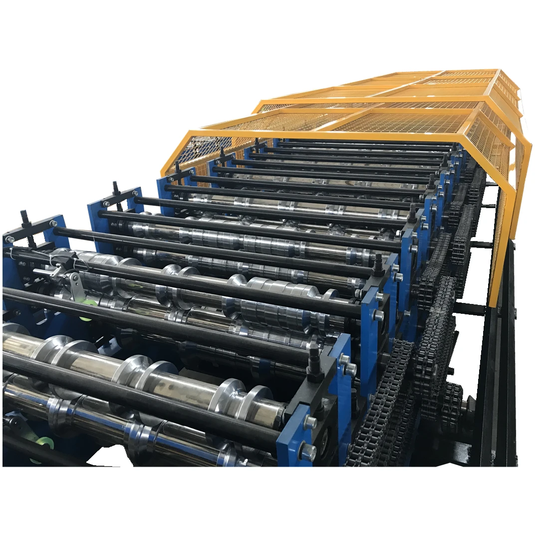 CE Certification ISO 36' 3/4' AG panel and R panel double deck roof panel roll forming machine for USA market