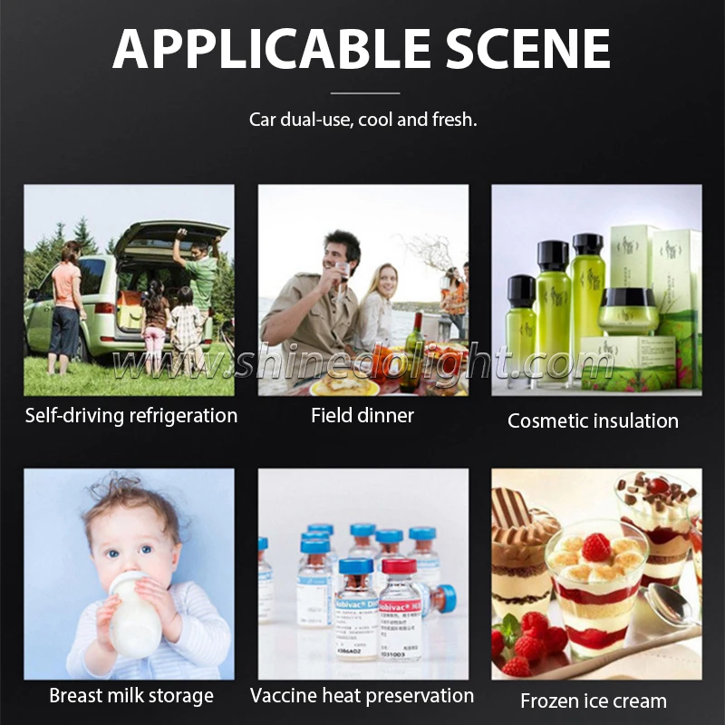 Custom 120L DC Solar Refrigerator Car refrigerator Solar Freezer Compressor