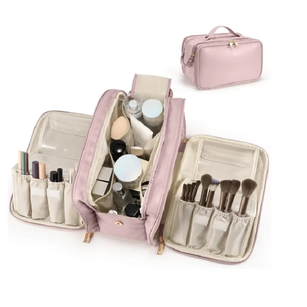 Luxury PU Leather Cosmetic Bags Multifunctional Women Travel Girl Toiletry Bag Durable Makeup Bag