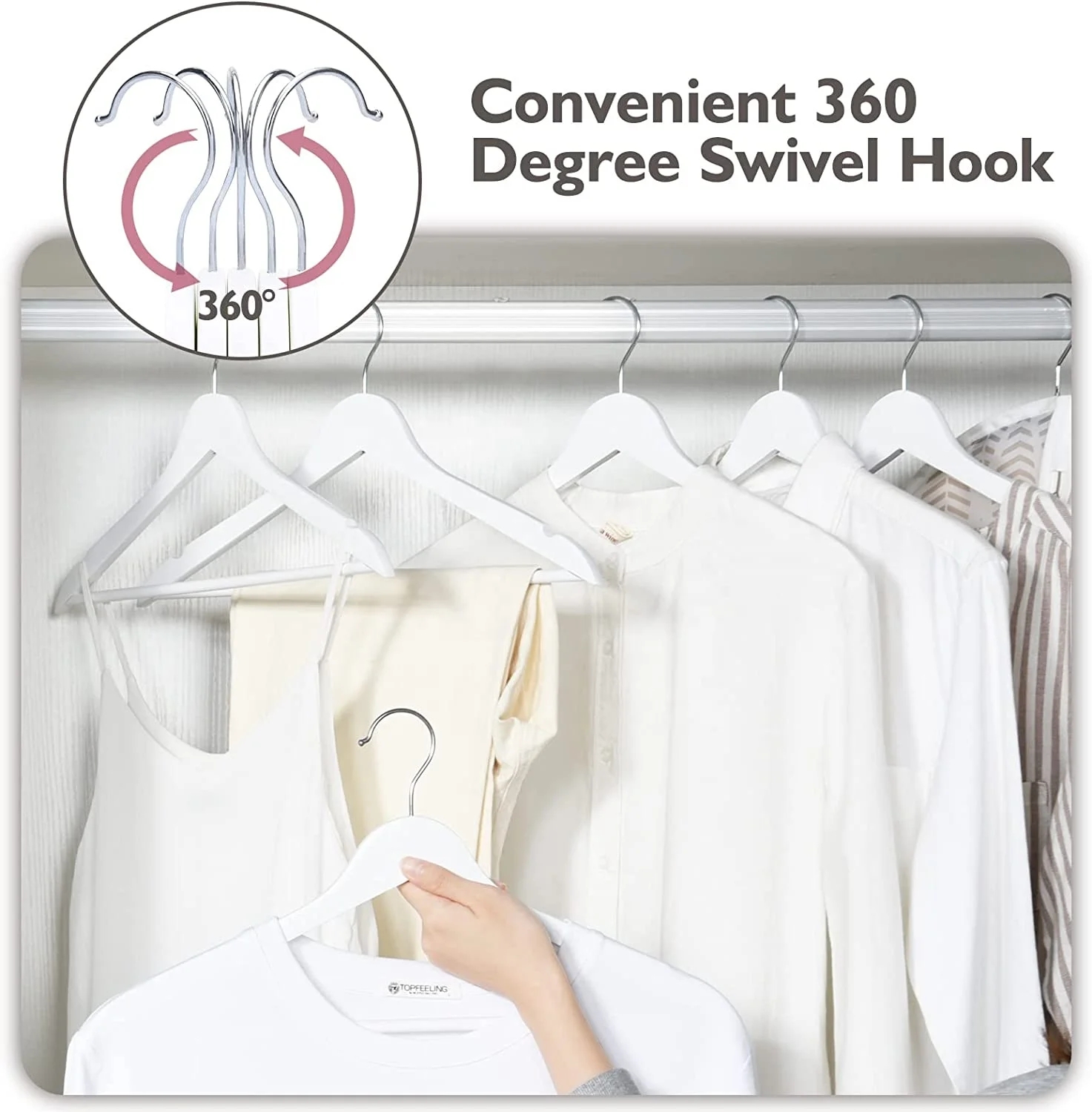 Wholesale Price Cloths Clothing Pants Shirt Straight White Wooden Hanger with notches 30 pack