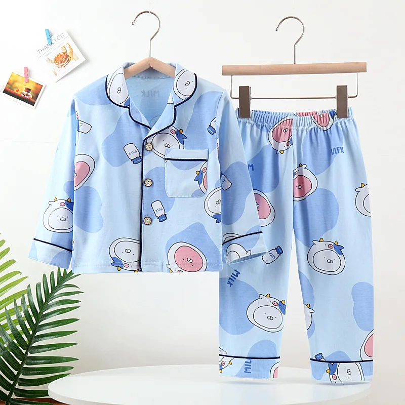 Wholesale Cotton Toddler Boys Pajamas Family Matching Children Christmas Ruffle Kids PJS Cotton Long Sleeve Pyjamas Sleepwear