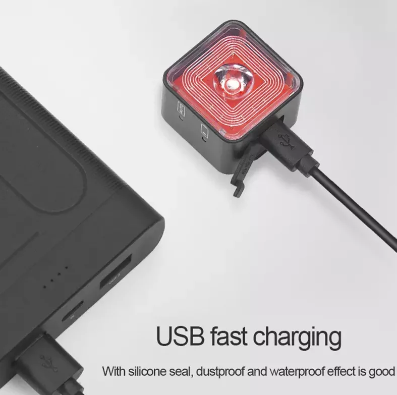 new mini smart IP66 waterproof bike tail light usb rechargeable led bicycle front light with 5 lighting modes