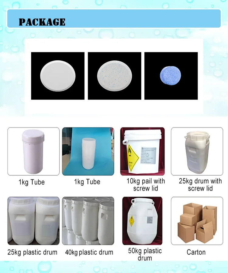 TCCA Tablet chlorine And Granular Dealing With Swimming Pool Maintenance
