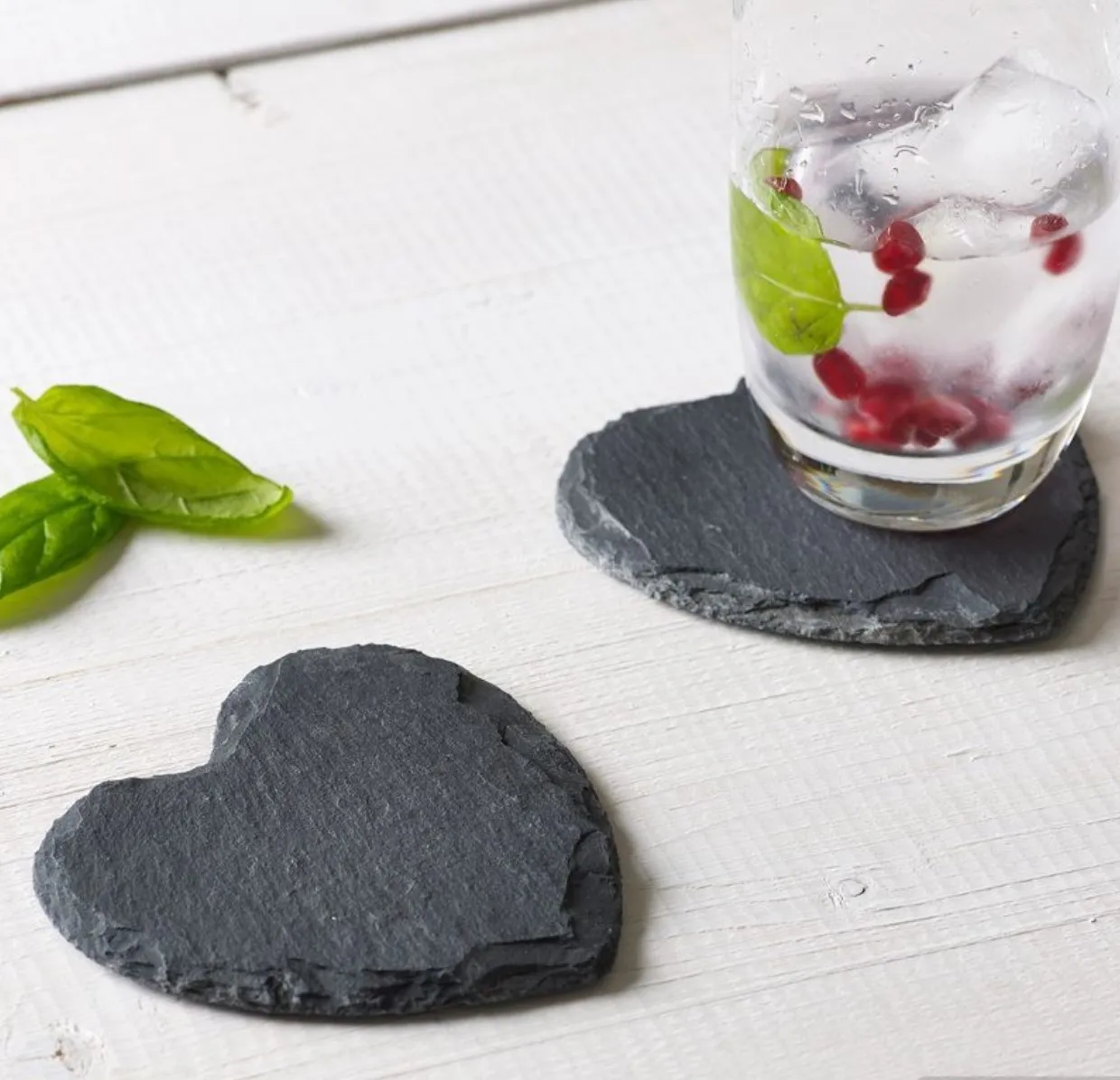 2023 Non Slip SLATE coaster Simple style Round square rectangular black coaster