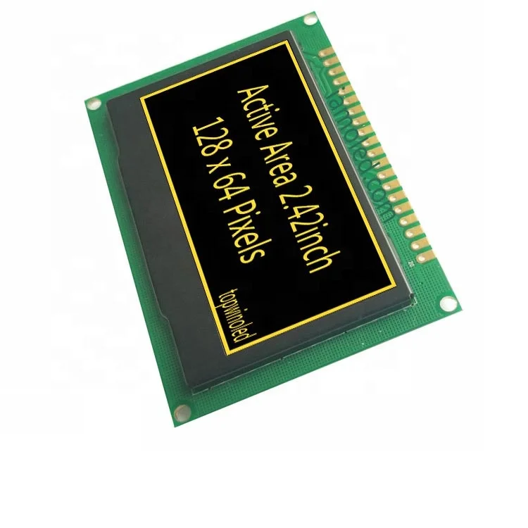 2.42' 2.42 inch 2.42inch 128x64 dots yellow color oled module TW28641240A05 ssd1309 SPI parallel Interface 2.4' with PCB board