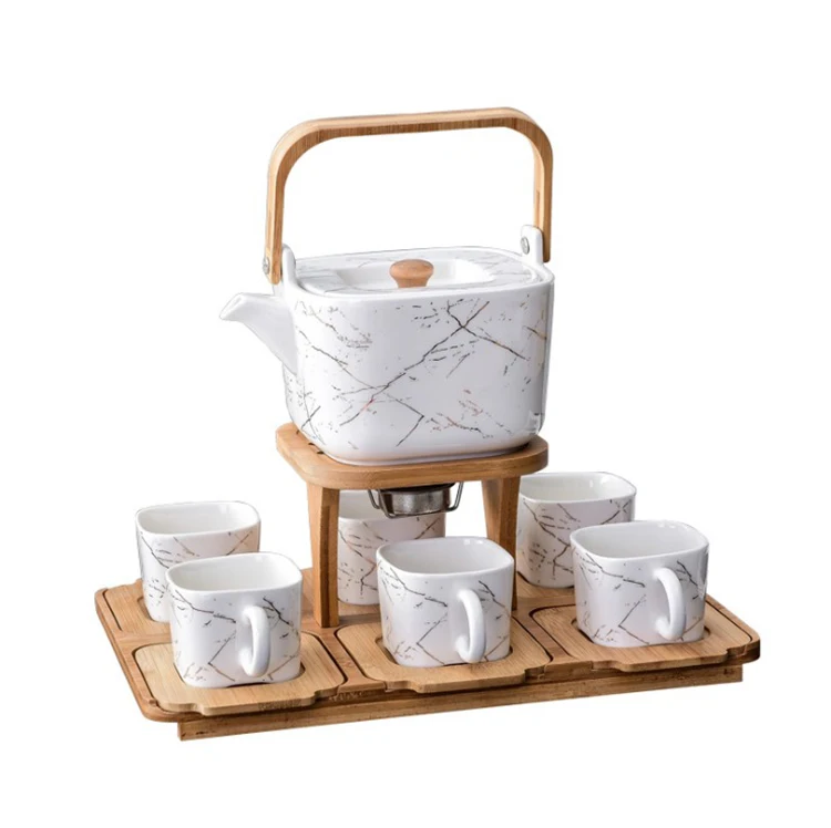 Popular convenient ceramic coffee tea set teapot cup and saucer home afternoon teapot exquisite mother gift