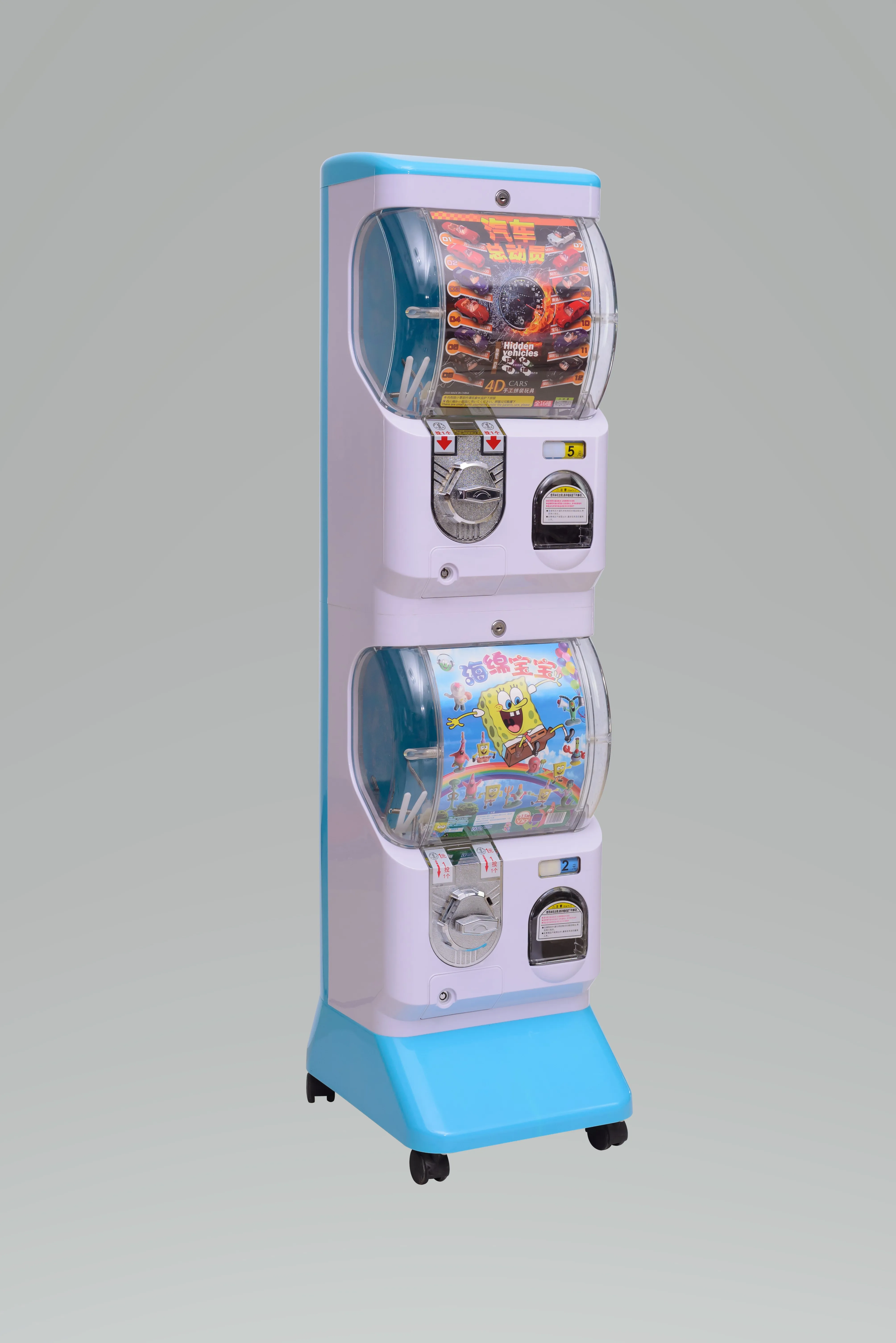 Double decor toy capsule vending machine Coin Mechanism