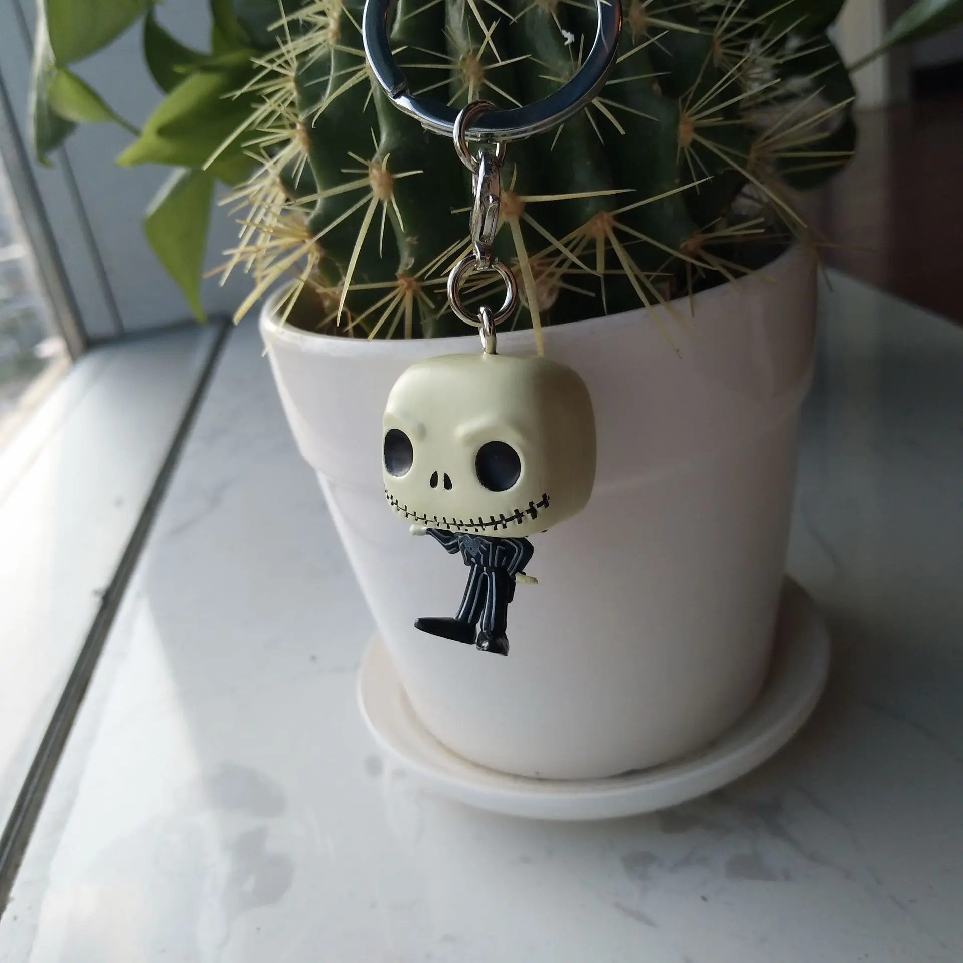 Dropshipping best selling  Funkoo Pop The Nightmare Before Christmas Action Figure Jack Skellington Sally Keychain Toys 5cm