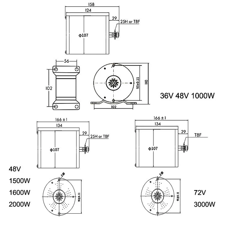 Best Sales 48V-72V 2000W 3000W Electric Scooter Motor Kit Electric Go kart kit bike Motor Electric Bike Conversion kit